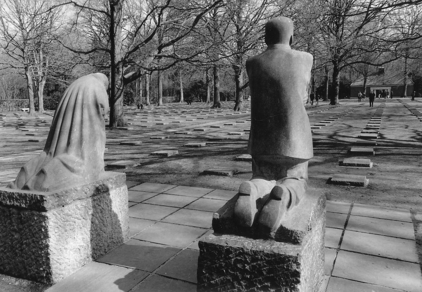 Vladslo, "het treurend ouderpaar"van Käthe Kollwitz